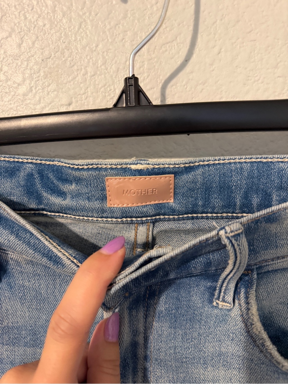 MOTHER Light Blue the Hustler Ankle Jeans Fray - Picture 2 of 7